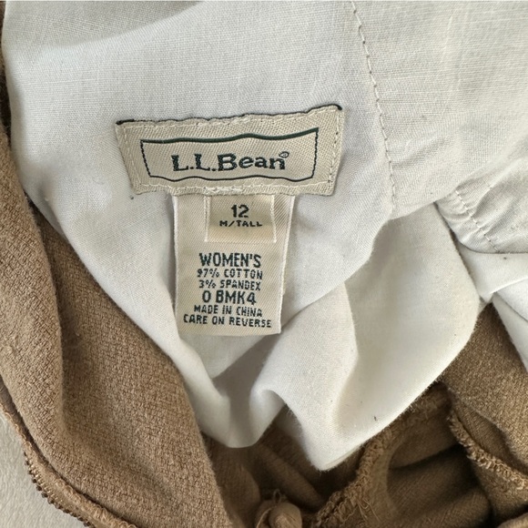 L.L. Bean Women’s 12 Corduroy Pants Tan Brown Y2K Cabincore - Picture 11 of 12